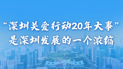 “深圳关爱行动20年大事” 是深圳发展的一个浓缩
