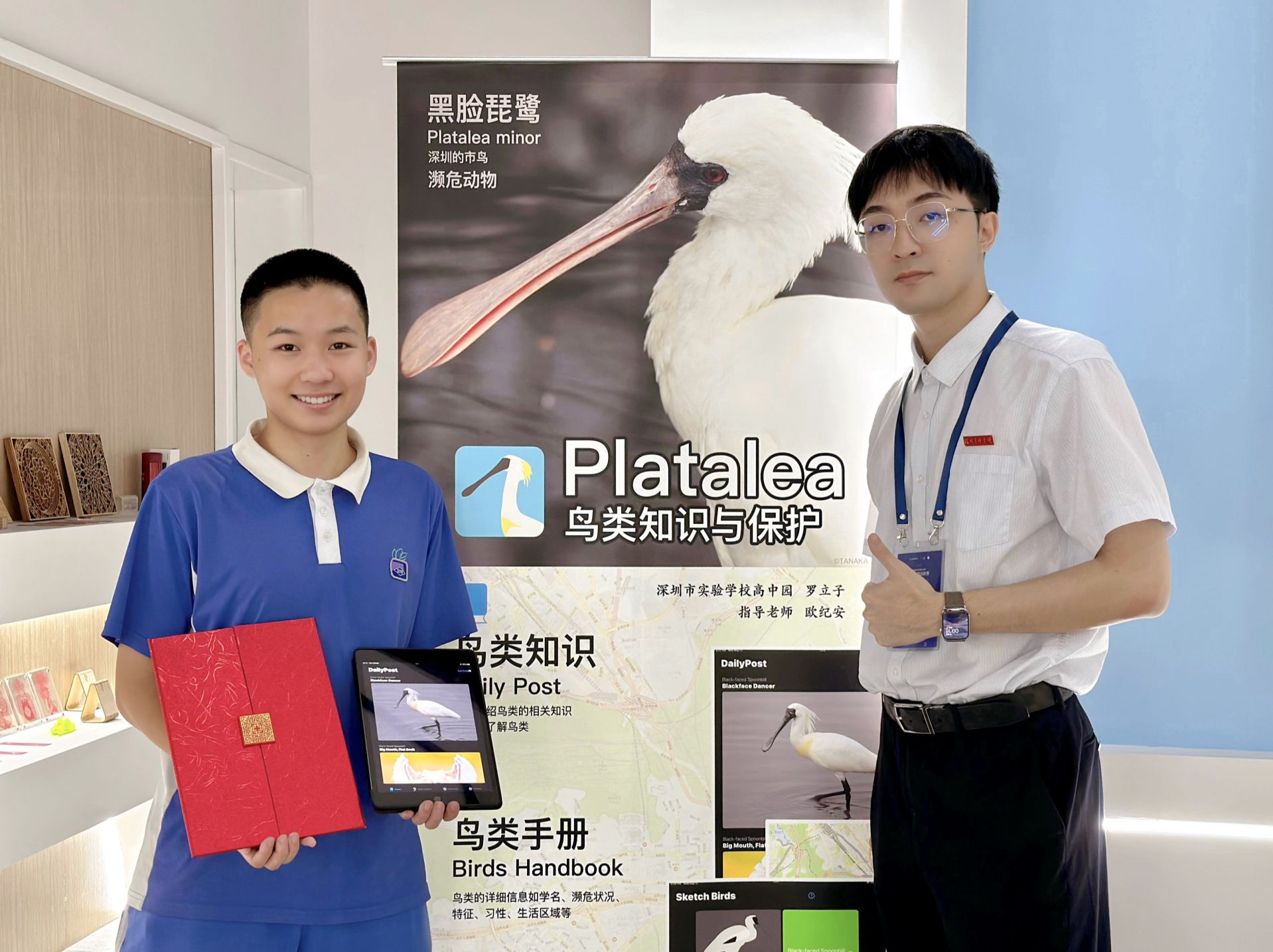 做一款APP保护珍稀琵鹭！深圳高中生开发鸟类知识APP获全国季军