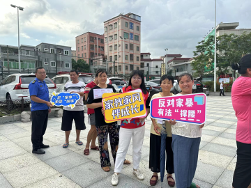 马田街道“红色小分格”开展反家暴普法宣传活动
