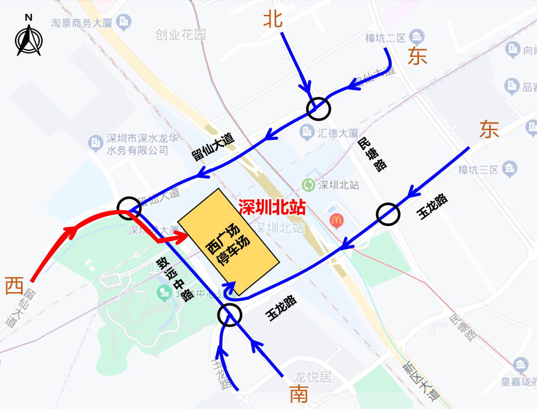 国庆假期深圳交警优化北站周边道路交通组织