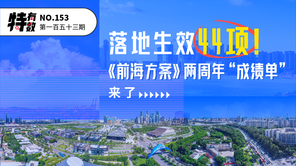特有数 | 落地生效44项！《前海方案》两周年“成绩单”来了