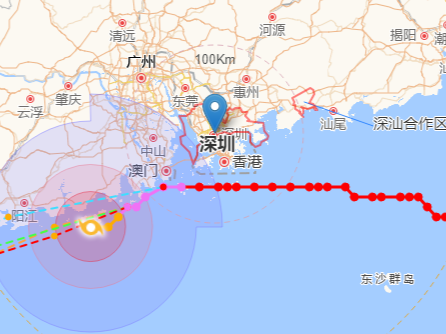 受台风“苏拉”影响深圳市普降暴雨，深汕等地大暴雨
