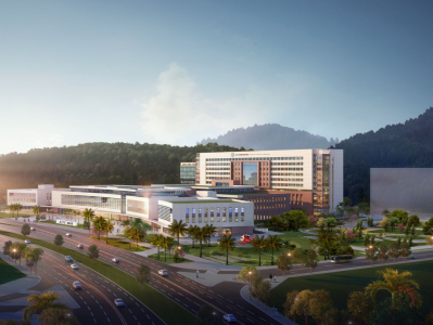 北大深汕医院门诊医技楼主体封顶，项目整体预计2025年中交付