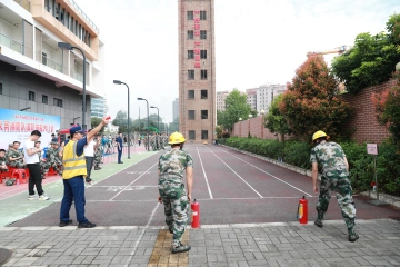 凤凰街道12支义务消防队参加消防技能大比武