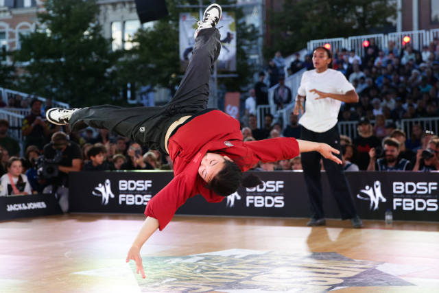 刘清漪在2023年世界霹雳舞锦标赛中。
