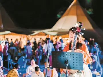 月光下席地而坐聆听国风华韵 龙岗草地民乐音乐会沉浸式上演
