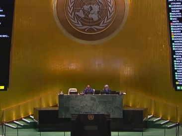 联合国大会高票通过巴以问题相关决议草案 美以等国投反对票
