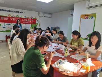 凤凰街道V爱之家举办妇女“玻璃彩绘”减压工作坊