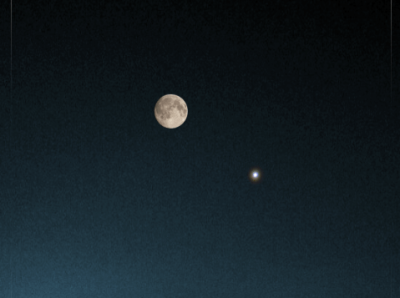交相辉映！明日木星合月，二者亮度几乎接近极值
