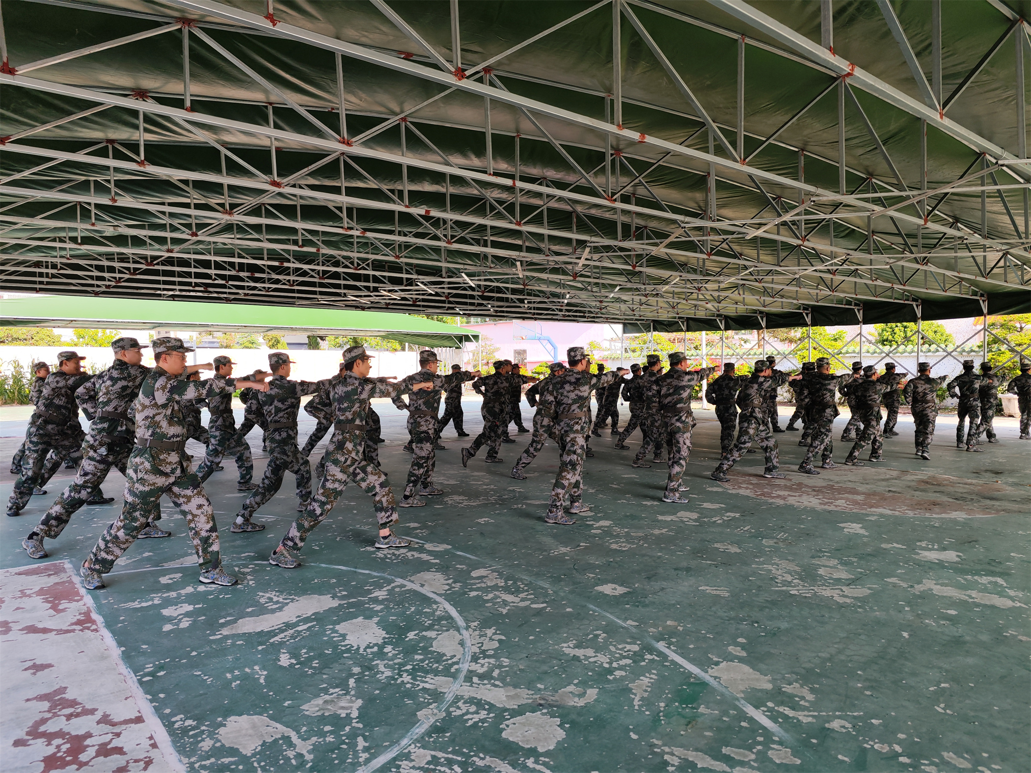 公明街道基干民兵四季度集训收官