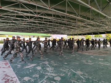 公明街道基干民兵四季度集训收官