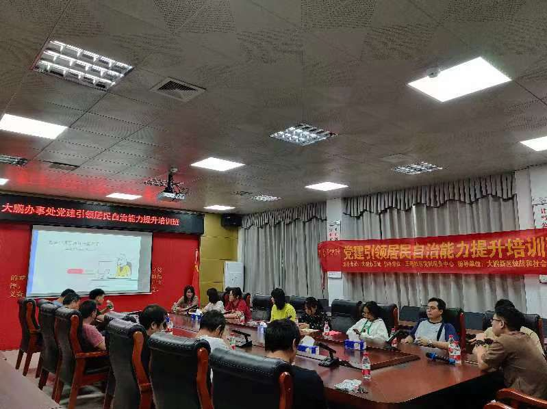 大鹏办事处举办党建引领居民自治能力提升培训班