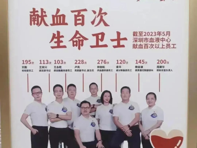 他们献血百次可能吗？深圳市血液中心：单采血小板一年最多可捐献24次