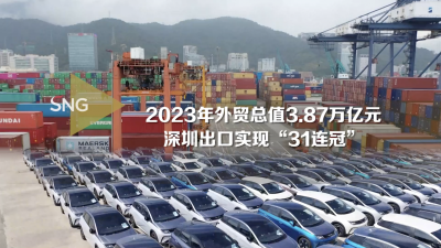 2023年深圳进出口3.87万亿元，实现“31连冠”