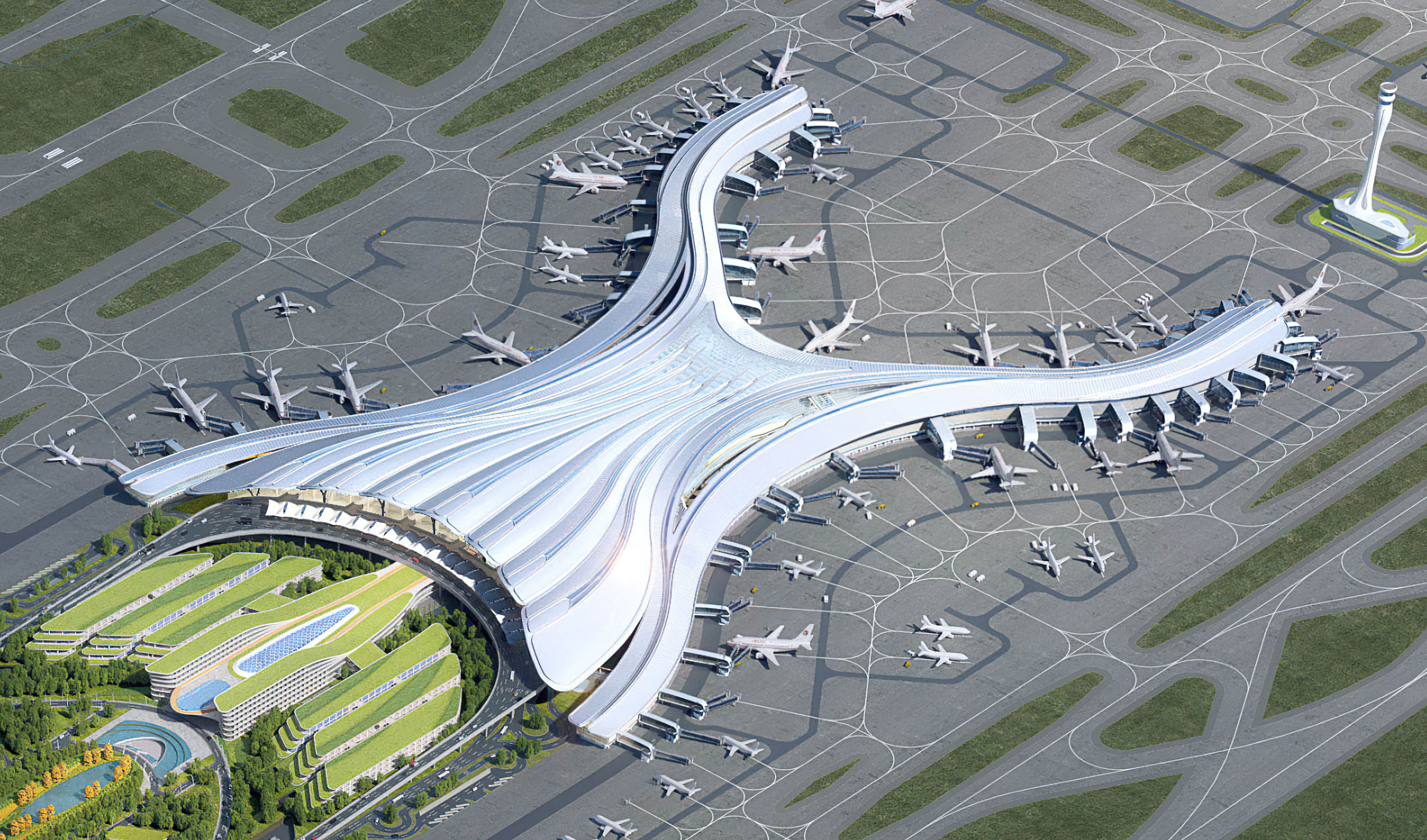 白云机场三期扩建工程T3航站楼项目主楼封顶