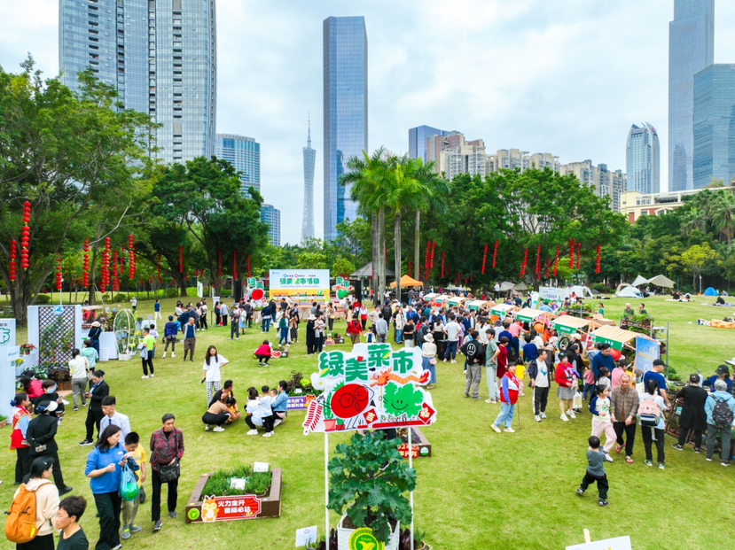 绿美菜市活动在广州举办，倡导广大市民利用阳台庭院打造菜园