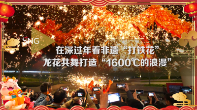 在深圳过年看舞龙打铁花感受“1600℃的浪漫”