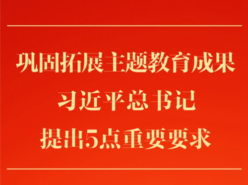 第一观察 | 巩固拓展主题教育成果，习近平总书记提出5点重要要求