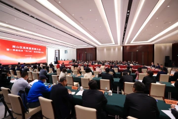 8个街道在项目现场连线汇报，南山区高质量发展大会召开