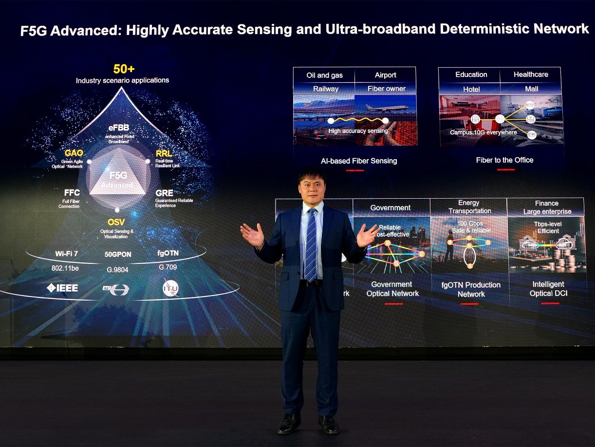 华为发布F5G Advanced系列场景化解决方案，筑基行业智能化