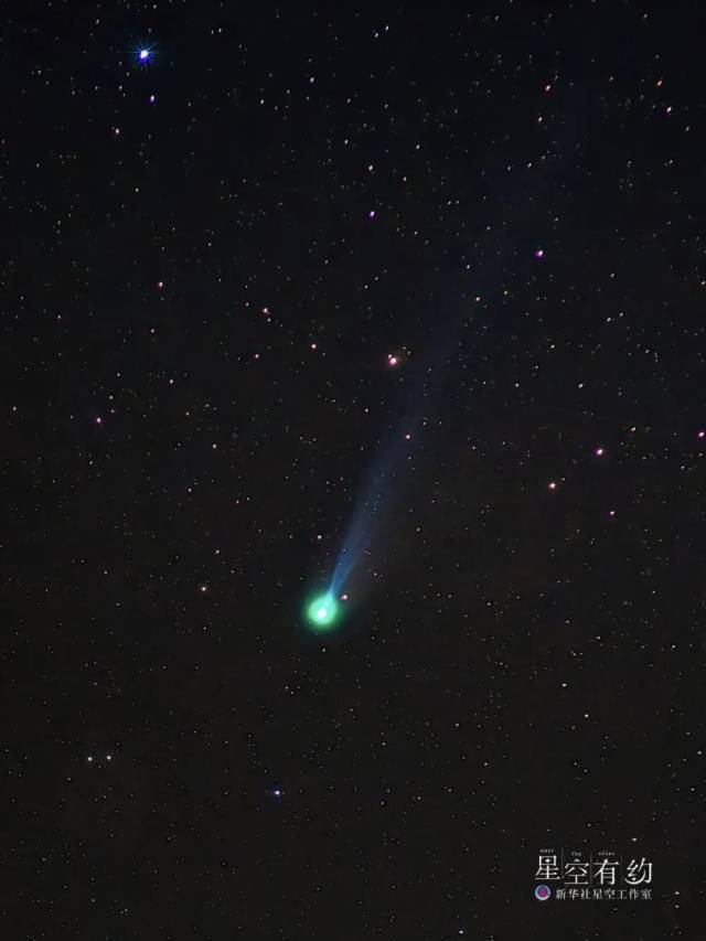 星空摄影师孙英舜3月9日在美国威斯康星州拍摄的12P彗星。（星联CSVA供图）
