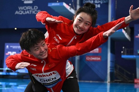 祝贺！中山籍选手陈艺文跳水世界杯女子三米板摘金