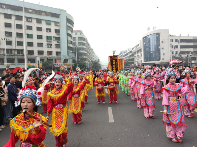 汕头市级非遗“潮阳双忠文化节”盛大举行，巡游队伍绵延8公里