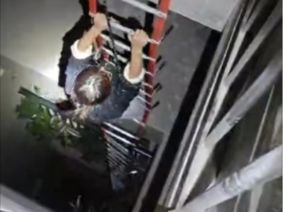 女子为救宠物猫深夜翻越阳台被困，深圳消防高空救援