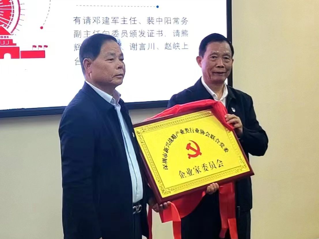 助力新质生产力 推动高质量发展 深圳市新兴战略联合党委企业家工作委员会正式揭牌成立