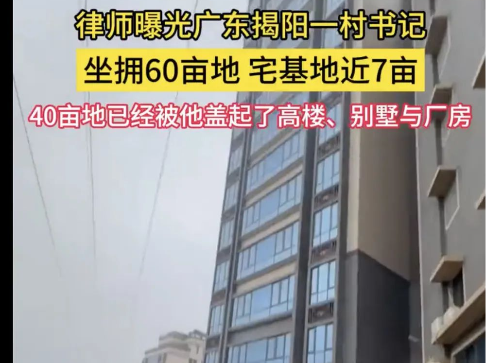 村干部坐拥60亩地盖高楼别墅？官方通报：已被批捕！