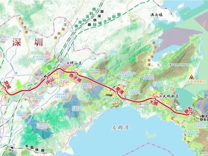 龙岗至大鹏仅需30分钟，预计2026年建成通车！这条铁路有新进展→