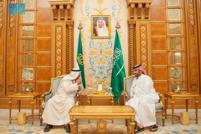 沙特王储兼首相会见科威特埃米尔 讨论合作前景