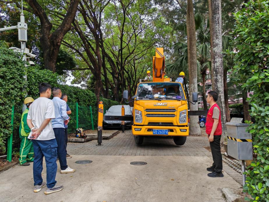 南园街道南华社区：协调除枯树，居民行无忧