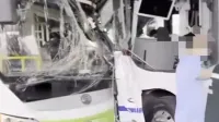 济南两辆公交车相撞造成7人骨折