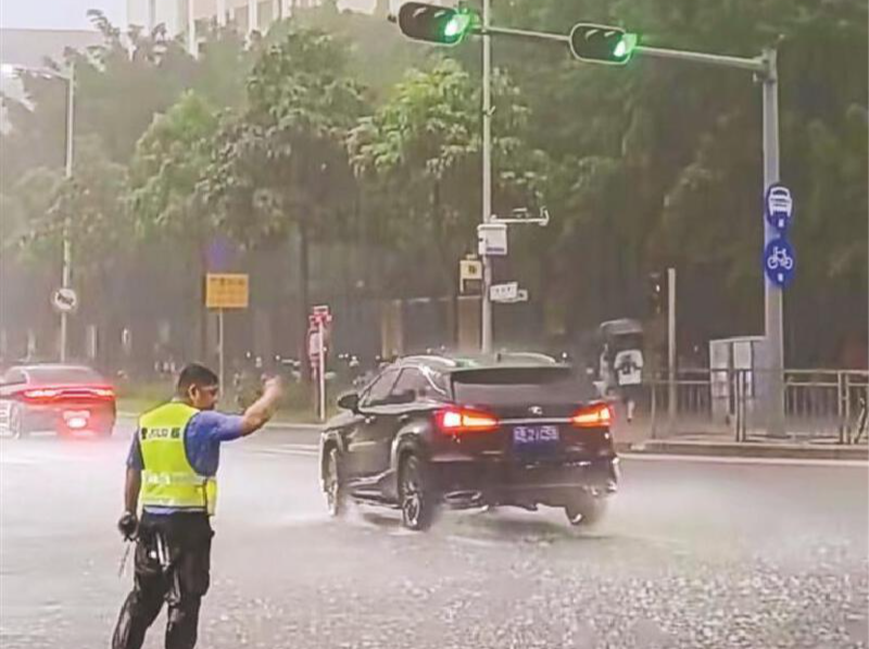 感谢你，滂沱大雨街头的最美背影