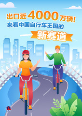 （图表·海报）新华鲜报丨出口近4000万辆！来看中国自行车王国的新赛道