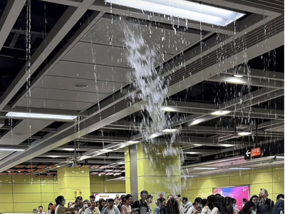 三号线沥滘站漏雨了？广州地铁：冷冻水管漏水，事发后15分钟内已解决