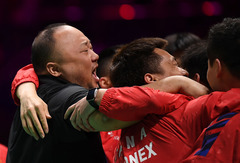 （体育）（87）羽毛球——汤姆斯杯：中国队对阵印度尼西亚队