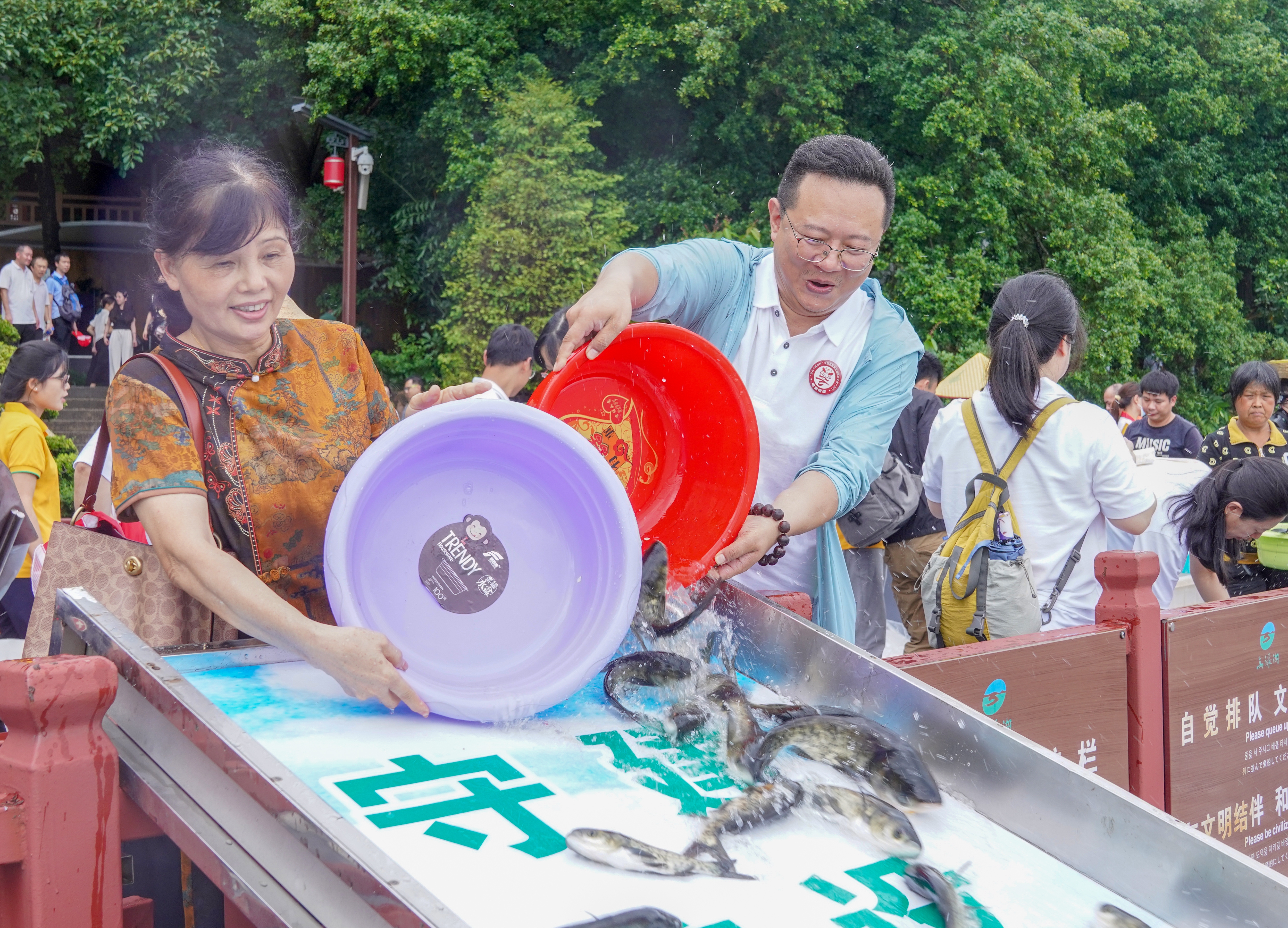 “放鱼咯！”141万尾鱼苗“安家”万绿湖