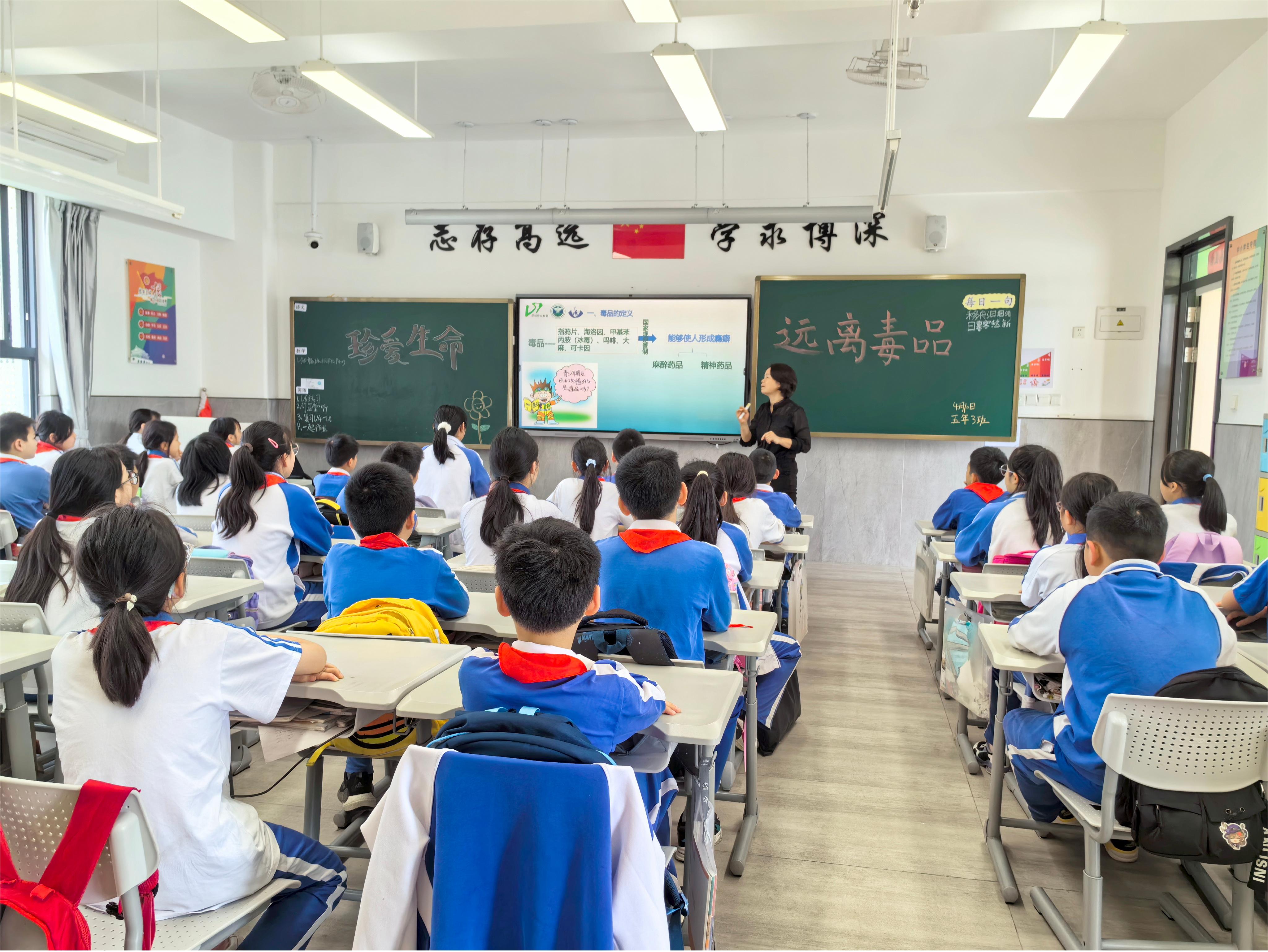 坪山街道禁毒宣传进校园
