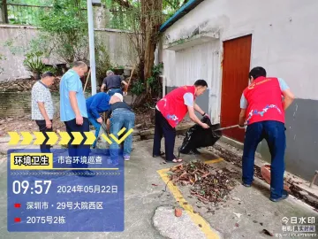 翠竹社区党员志愿者开展清洁活动