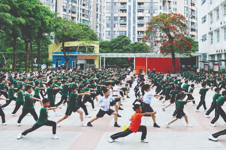 “武”动校园！中山中小学学生习武蔚然成风