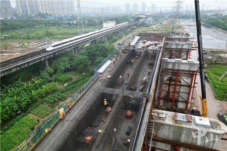 深江铁路中山北站桥段进度条刷新，总体完成40.4%