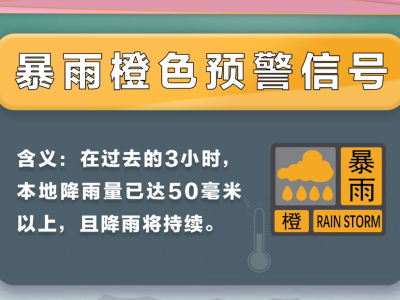 深圳市分区暴雨黄色预警信号升级为橙色