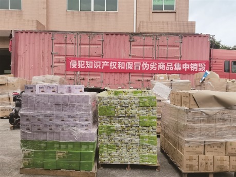 东莞集中销毁一批假冒伪劣商品
