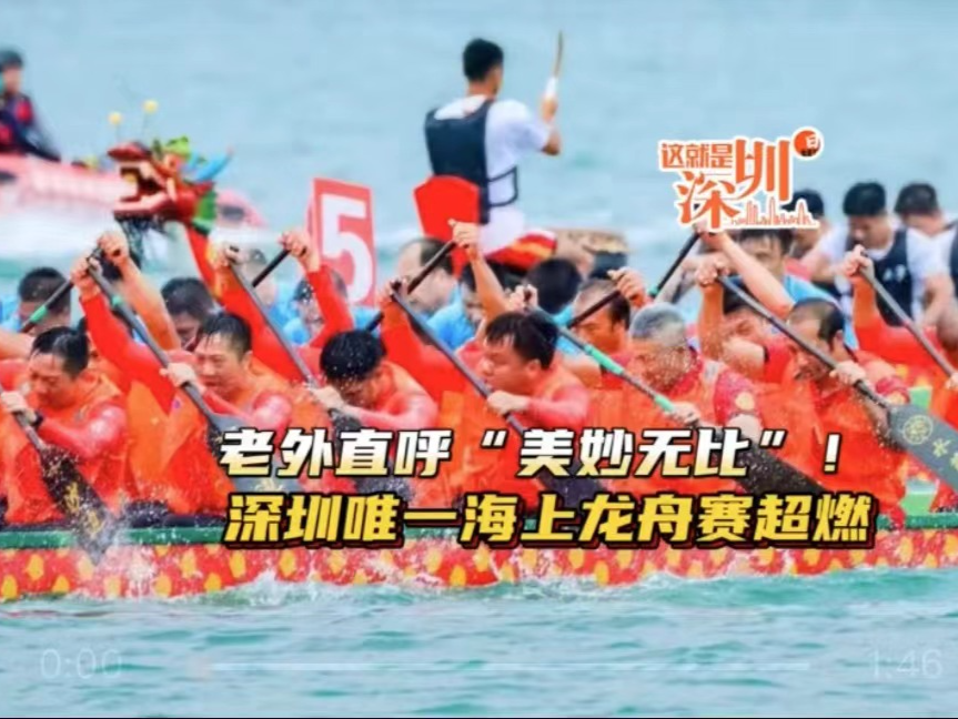 这就是深圳丨老外直呼“美妙无比”！深圳唯一海上龙舟赛超燃