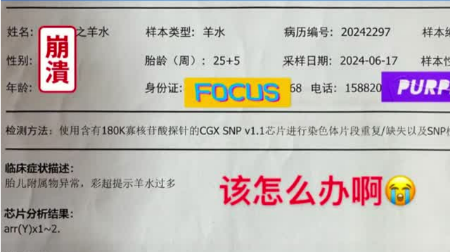 家属回应胎儿检出嵌合体超雄：决定终止妊娠