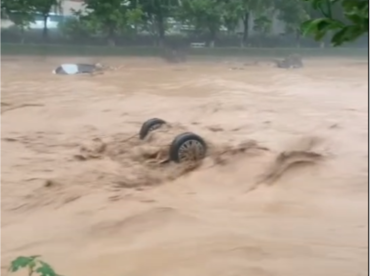 超过20辆！目击者讲述“宝鸡暴雨多辆汽车被冲走”