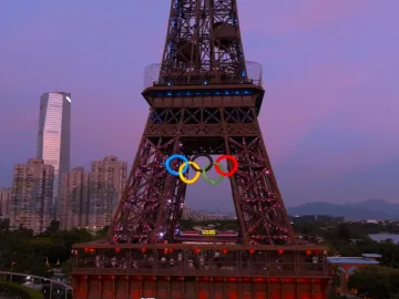 为奥运加油！世界之窗奥运主题无人机表演闪耀深圳夜空