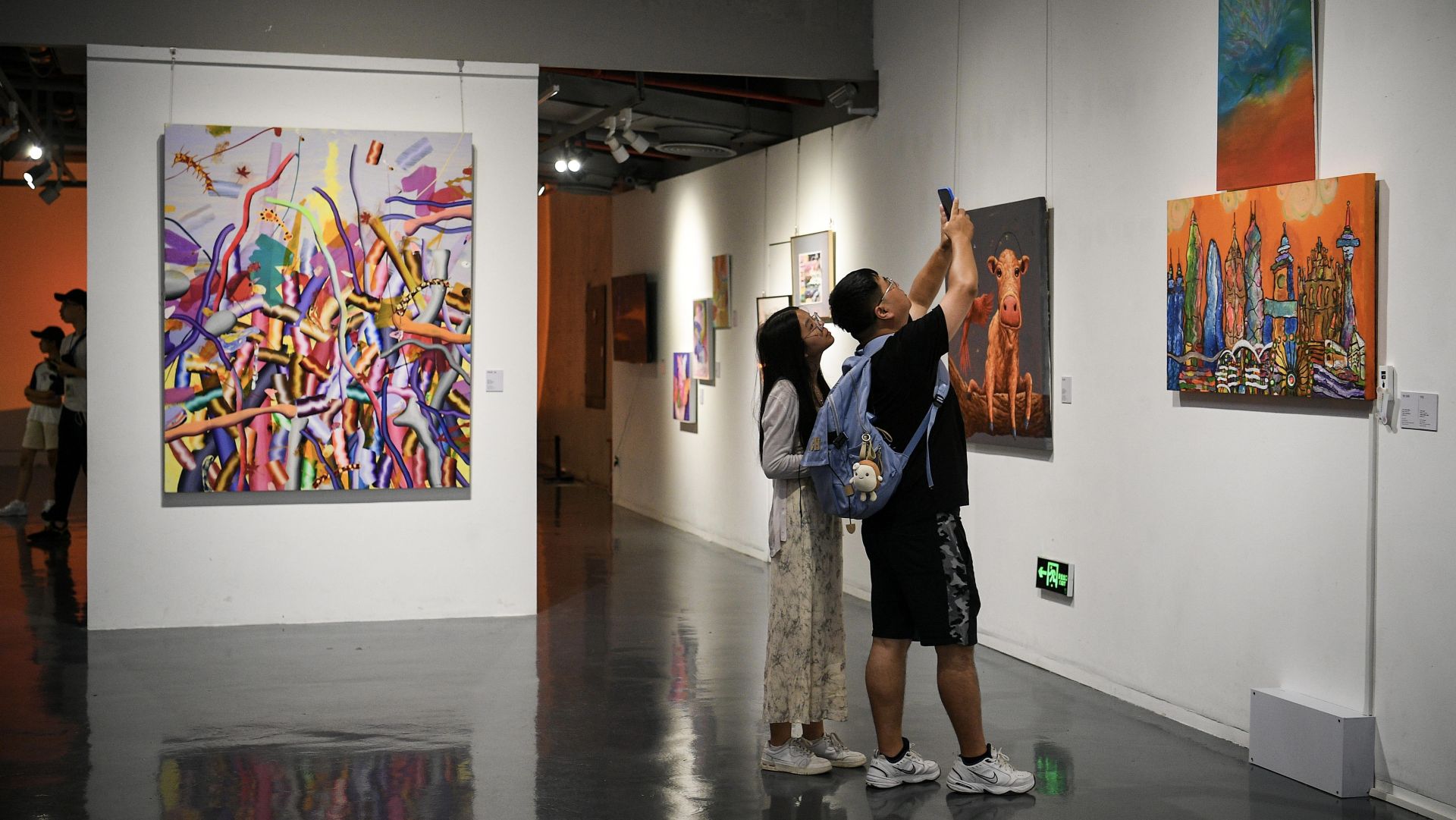 以青年艺术推动人文湾区融合 深港澳青年艺术家作品展在深开幕
